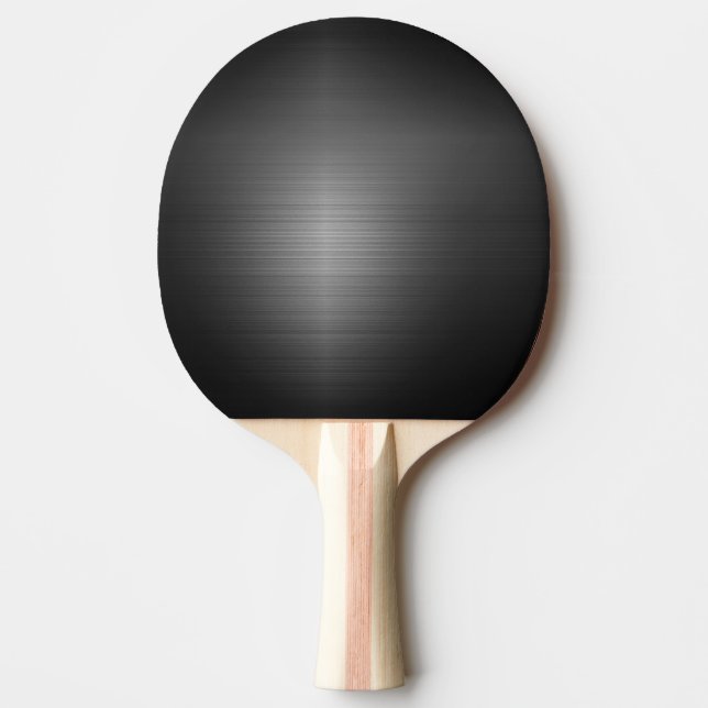 Black Stainless Steel Metal Ping Pong Paddle (Front)