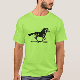 Black Stallion Horse Graphic T-Shirt