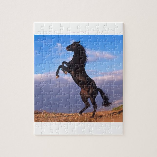 Black Stallion Horse Jigsaw Puzzle (Vertical)