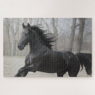 Black Stallion horse Jigsaw Puzzle