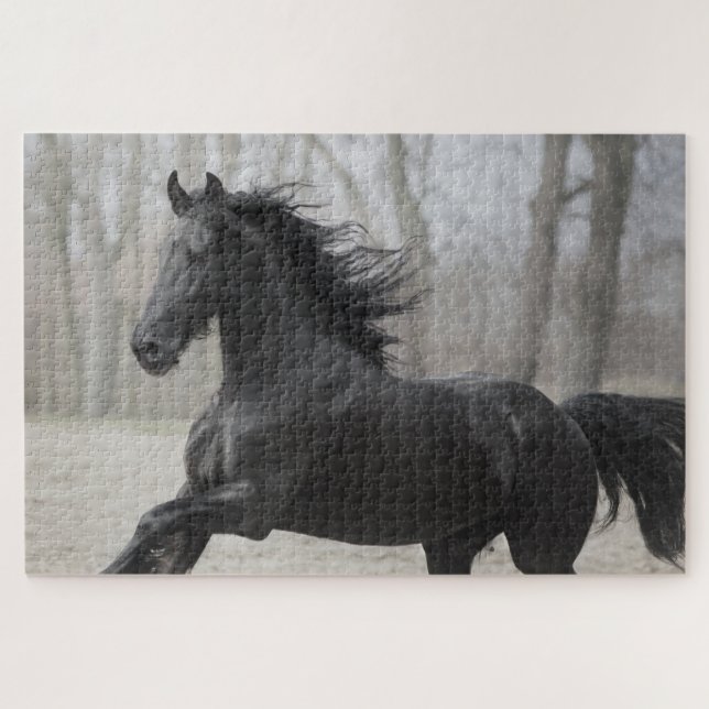Black Stallion horse Jigsaw Puzzle (Horizontal)