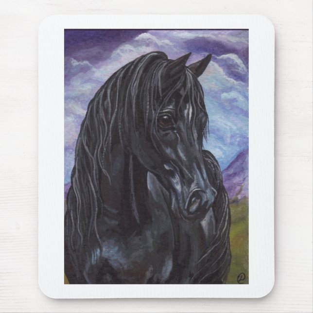 BLACK STALLION HORSE Mousepad (Front)
