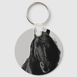 Black Stallion Key Ring