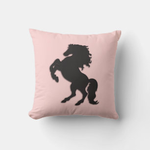 Black Stallion on Pink Cushion