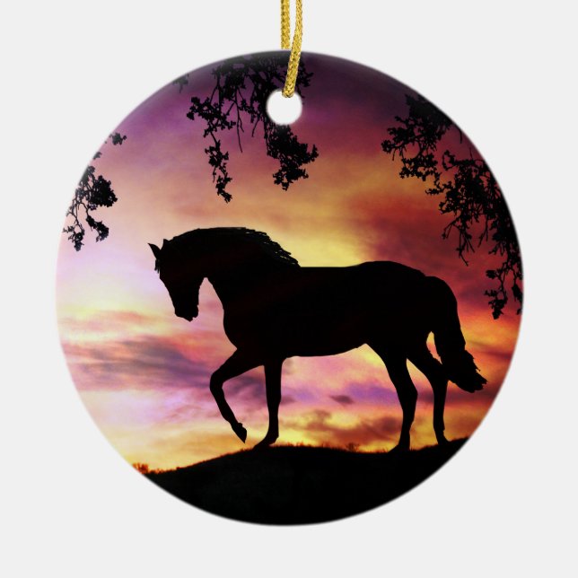 Black Stallion Ornament (Front)