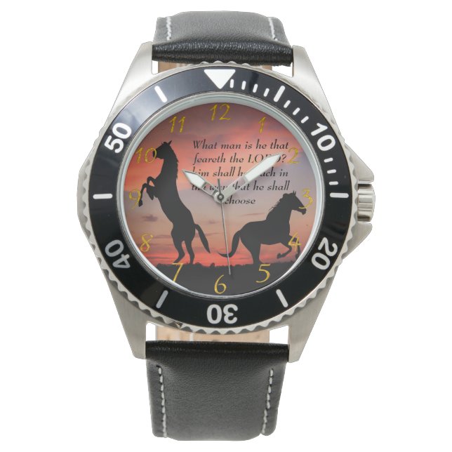 Black Stallone silhouette Watch (Front)