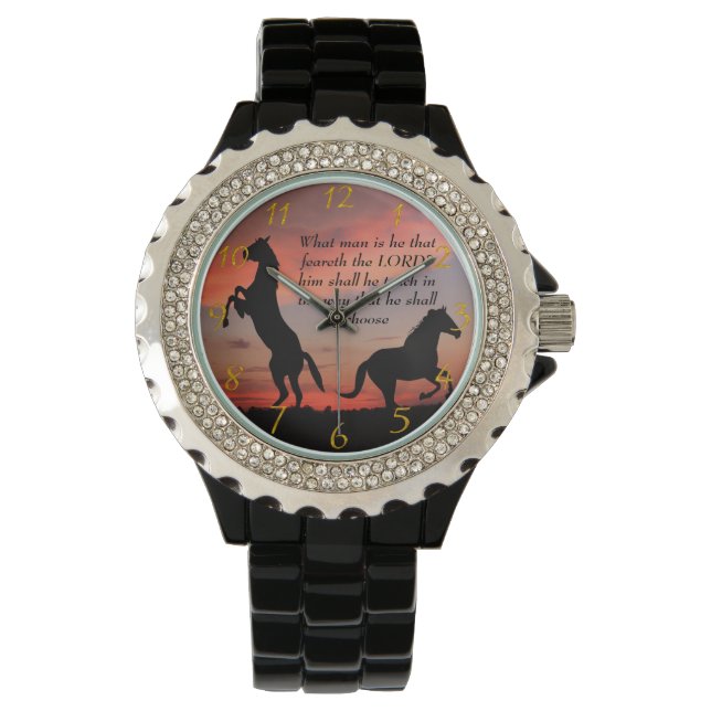 Black Stallone silhouette Watch (Front)