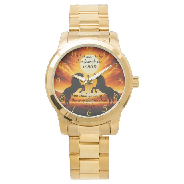 Black Stallone silhouette Watch (Front)