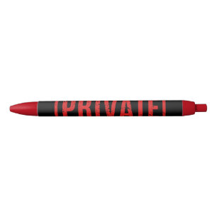 Black Stamped Private Black Ink Pen
