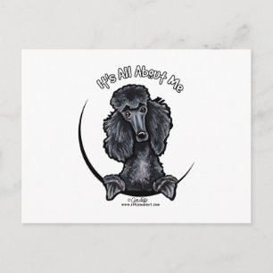 Black Standard Poodle IAAM Postcard