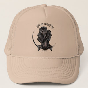 Black Standard Poodle IAAM Trucker Hat