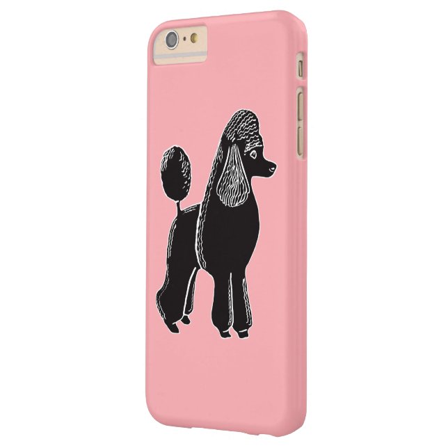 Black Standard Poodle Pink iPhone 6/6s Plus Case (Back Left)