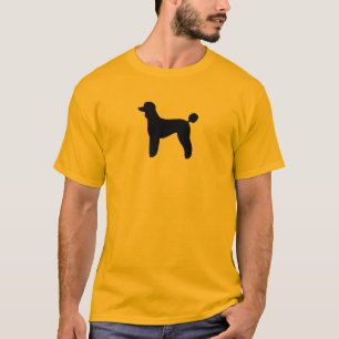Black Standard Poodle Silhouette   Dog Breed T-Shirt
