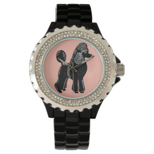 Black Standard Poodle Women's Wristwatch