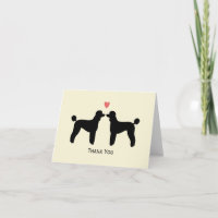 Black Standard Poodles Wedding Thank You