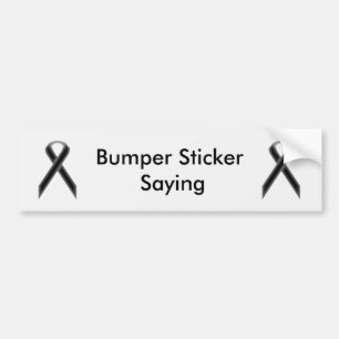 Black Standard Ribbon by Kenneth Yoncich Bumper Sticker