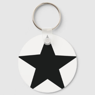 black star icon key ring