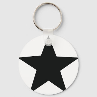black star icon key ring