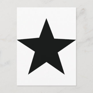 black star icon postcard
