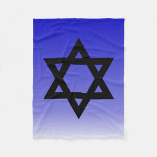 Black Star of David Fleece Blanket