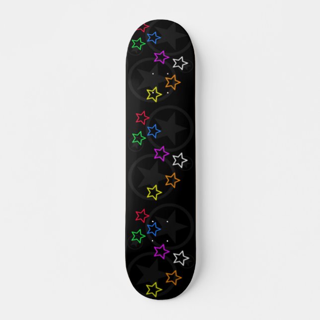 Black Star Pattern Skateboard (Front)