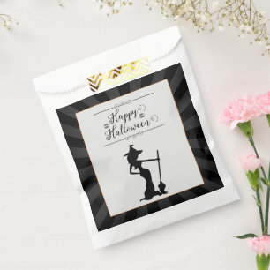 Black Starburst Witch Halloween Favour Bags