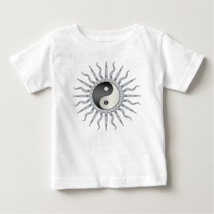 Black Starburst Yin Yang Baby T-Shirt