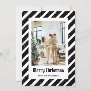 Black Starry Night Photo Merry Christmas Card
