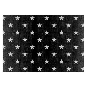 Black Stars Cutting Board