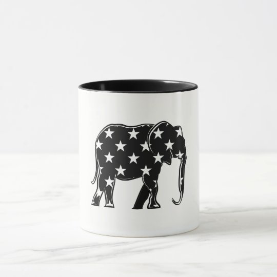 Black Stars Elephant Stylish Simple Cool Modern Mug