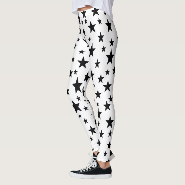 Black Stars Leggings (Left)
