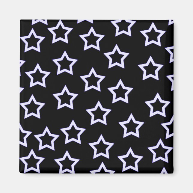 Black Stars Magnet (Front)
