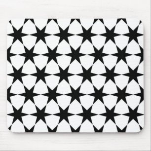 BLACK STARS MOUSE MAT