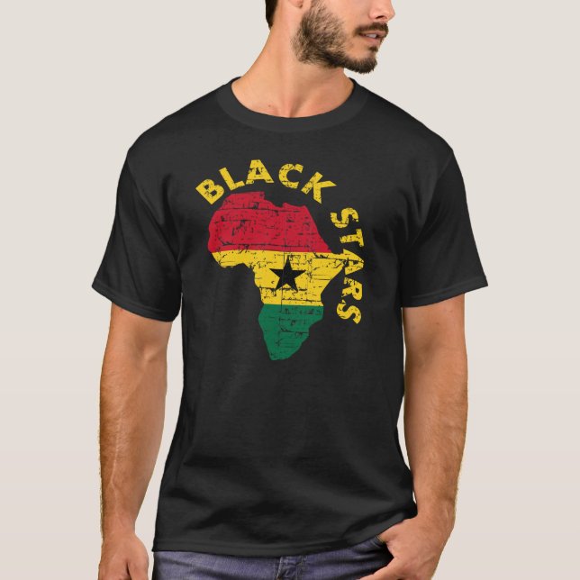 Black Stars of Ghana T-Shirt (Front)