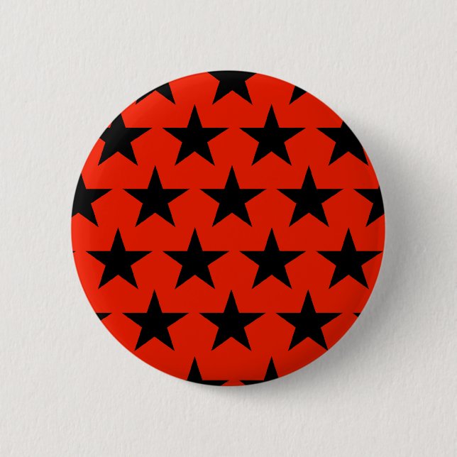 Black Stars pattern 6 Cm Round Badge (Front)