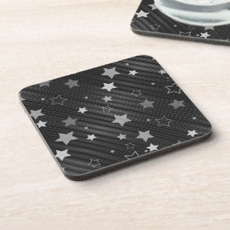 Black Stars Pattern Coaster