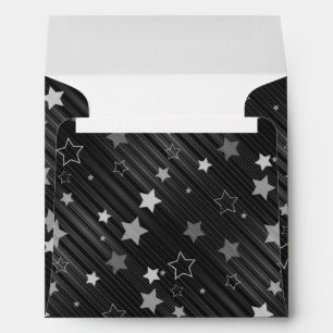 Black Stars Pattern Envelopes