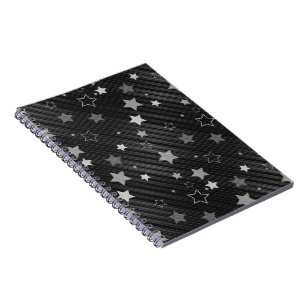 Black Stars Pattern Notebook