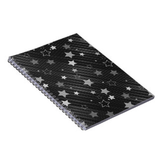 Black Stars Pattern Notebook