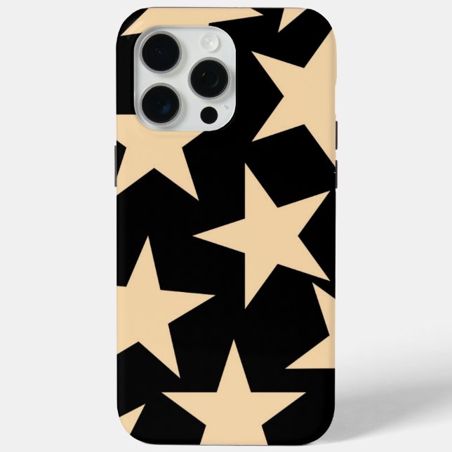 Black Stars Phone Case for Sleek Device Protection (Back)