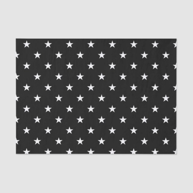 Black Stars Tissue Paper (Front)