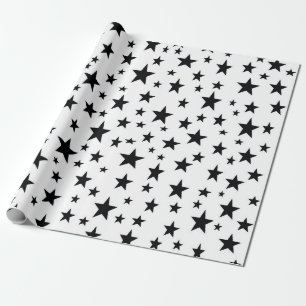Black Stars Wrapping Paper
