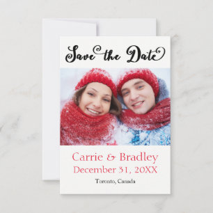 Black Starstruck Quatrefoil - 3x5 Save the Date