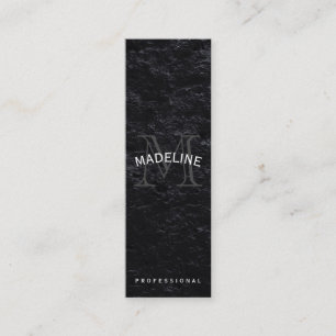 Black State Monogram Executive Mini Business Card