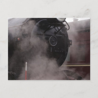 Black Steam Train Postcard