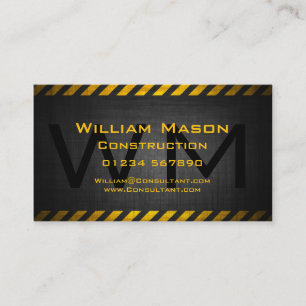 Black Steel Grunge Background Business Card