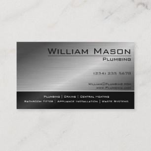 Black & Steel Skilled Tradesman Business Card