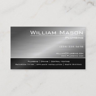 Black & Steel Skilled Tradesman Business Card