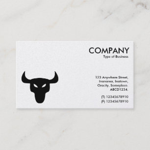Black Steer Symbol - White (Platinum) Business Card