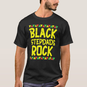 Black Stepdad Rock Kente African American Pride Hi T-Shirt